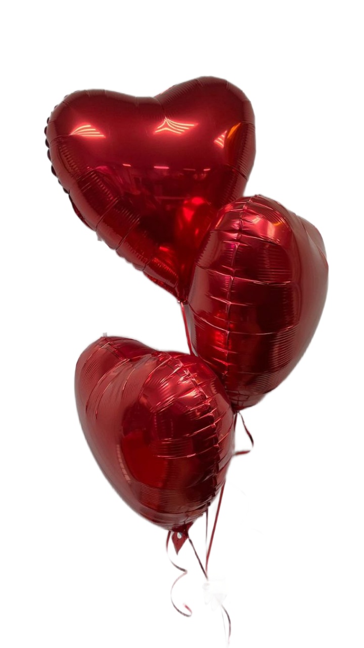 Красные гелиевые шары сердце